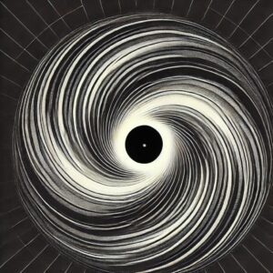 Illustration de la singularité d'un trou noir