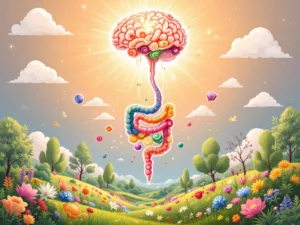 un cerveau et un estomac pour faire le lien entre la nutrition et le stress