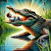 le paradoxe du crocodile illustré
