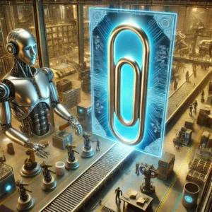 image illustrant la théorie du trombone au millieu d'une chaine de production d'usine.